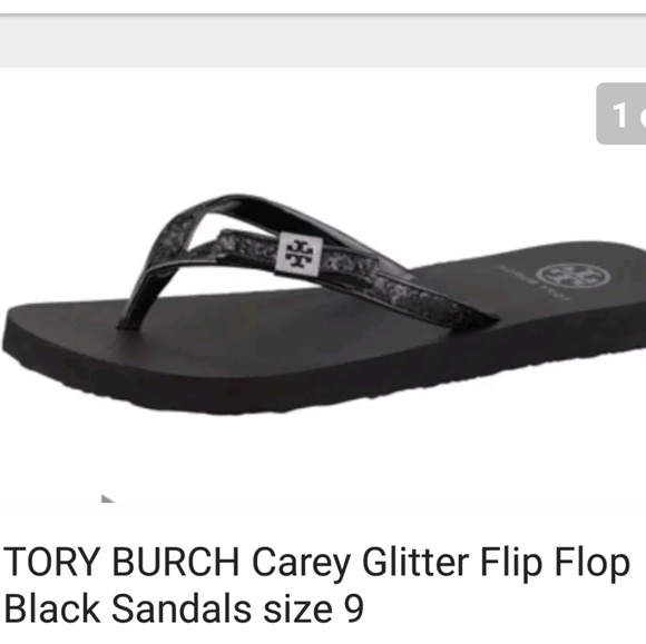 tory burch glitter flip flops